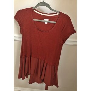 Anthropologie 9-h15 STCL Peplum Top
